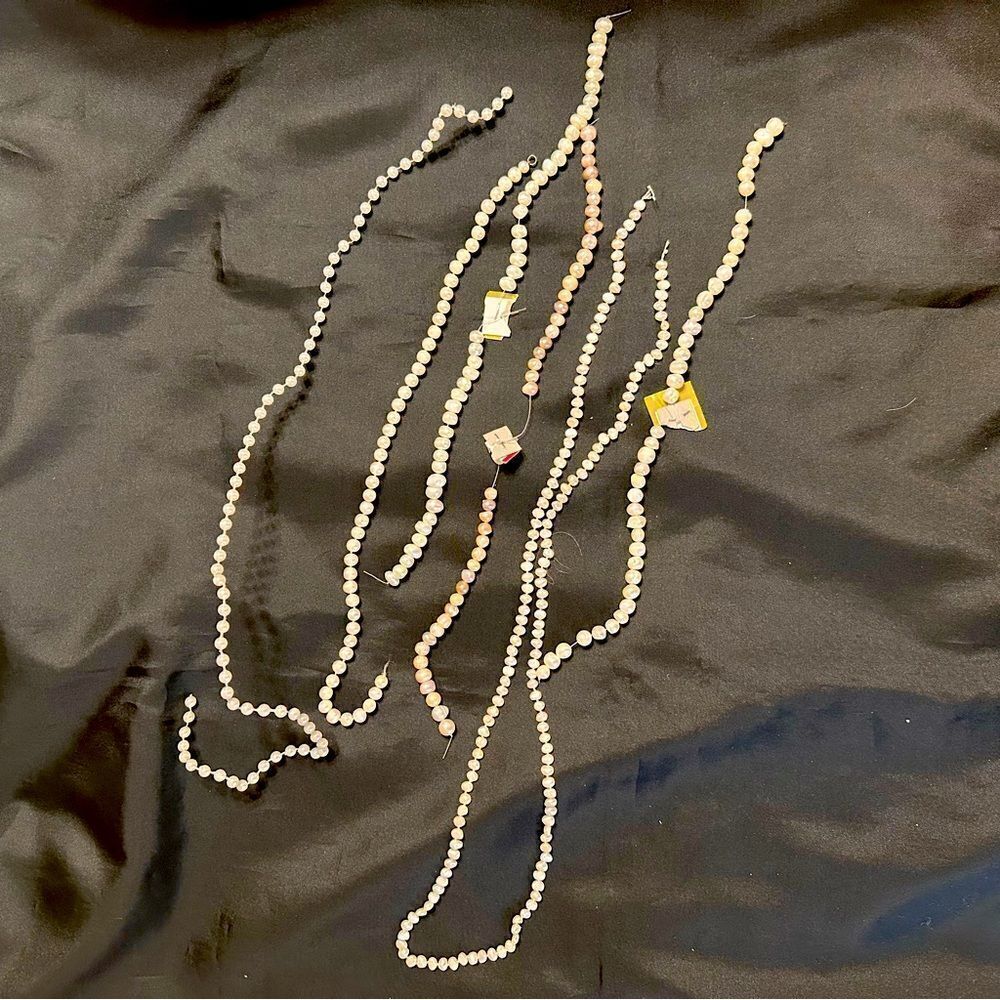 Variety of craft pearls jewelry supplies